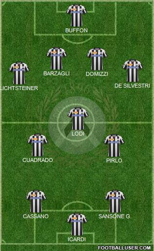 Udinese Formation 2013