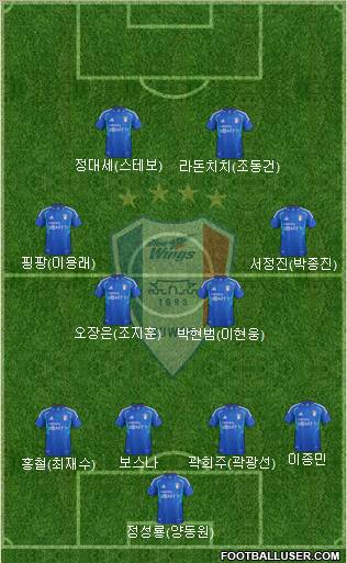 Suwon Samsung Blue Wings Formation 2013
