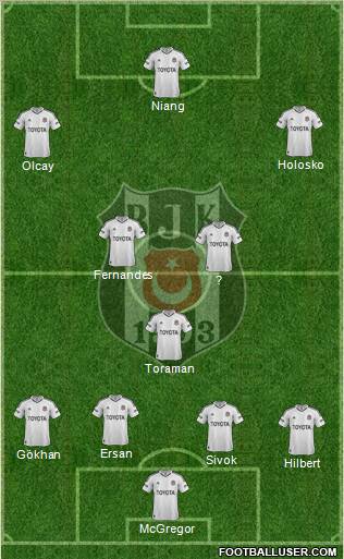 Besiktas JK Formation 2013
