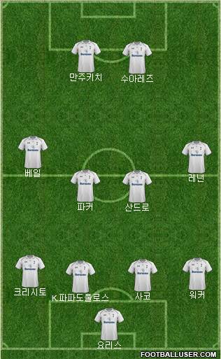 Tottenham Hotspur Formation 2013