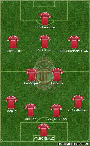 Deportivo Toluca Formation 2013
