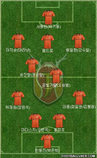 Jeju United Formation 2013
