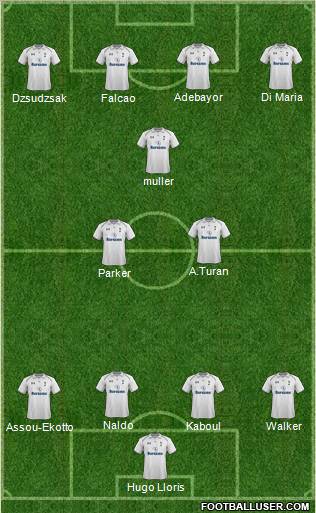 Tottenham Hotspur Formation 2013