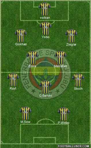 Fenerbahçe SK Formation 2013