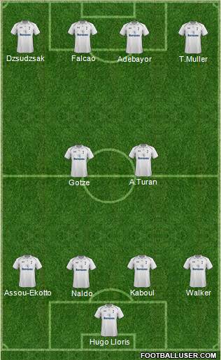 Tottenham Hotspur Formation 2013