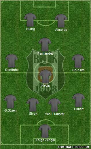 Besiktas JK Formation 2013