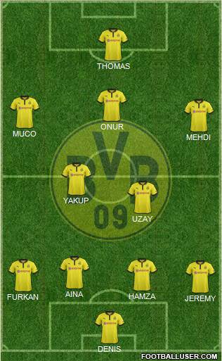 Borussia Dortmund Formation 2013