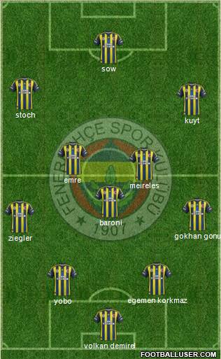 Fenerbahçe SK Formation 2013