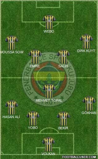 Fenerbahçe SK Formation 2013