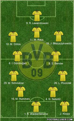 Borussia Dortmund Formation 2013