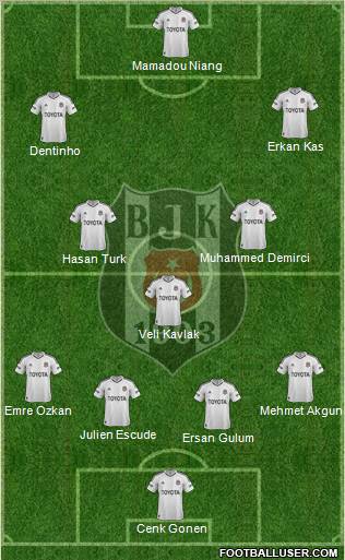 Besiktas JK Formation 2013