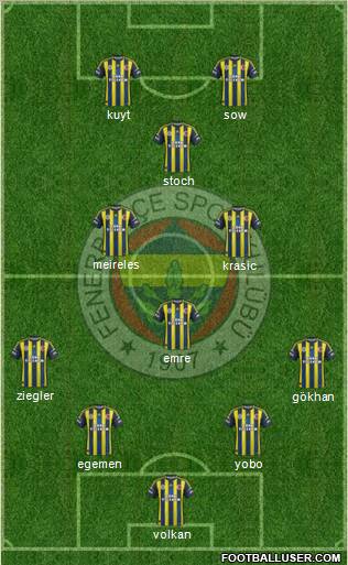 Fenerbahçe SK Formation 2013