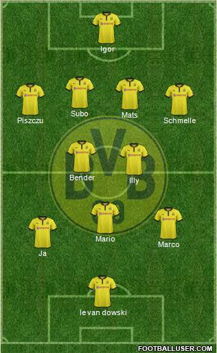 Borussia Dortmund Formation 2013