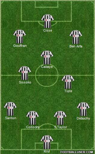 Newcastle United Formation 2013
