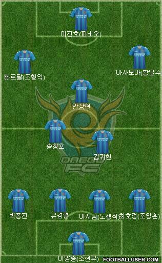 Daegu FC Formation 2013