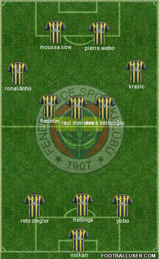 Fenerbahçe SK Formation 2013