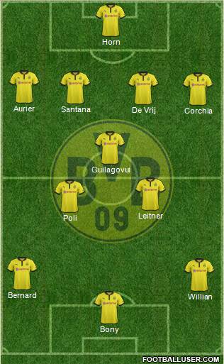 Borussia Dortmund Formation 2013