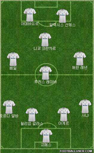 Tottenham Hotspur Formation 2013