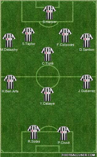 Newcastle United Formation 2013