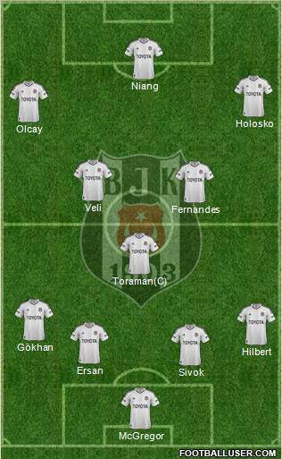 Besiktas JK Formation 2013