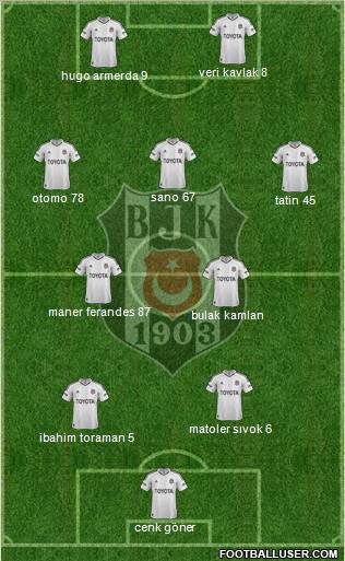 Besiktas JK Formation 2013