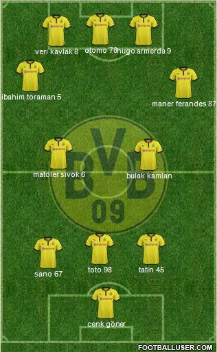 Borussia Dortmund Formation 2013