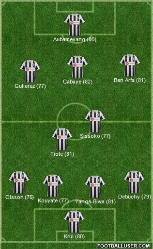 Newcastle United Formation 2013