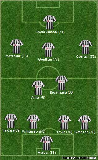 Newcastle United Formation 2013