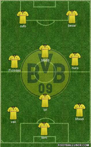 Borussia Dortmund Formation 2013