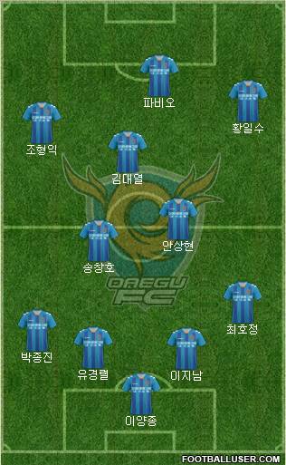 Daegu FC Formation 2013