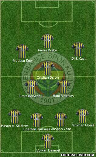 Fenerbahçe SK Formation 2013