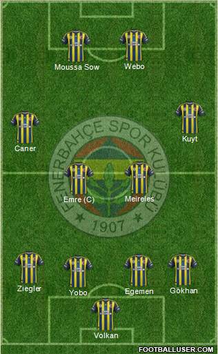 Fenerbahçe SK Formation 2013