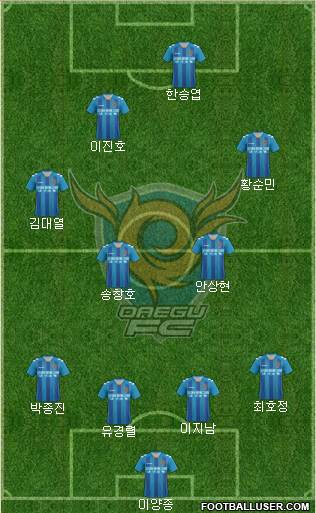 Daegu FC Formation 2013