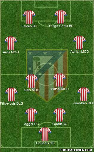C. Atlético Madrid S.A.D. Formation 2013