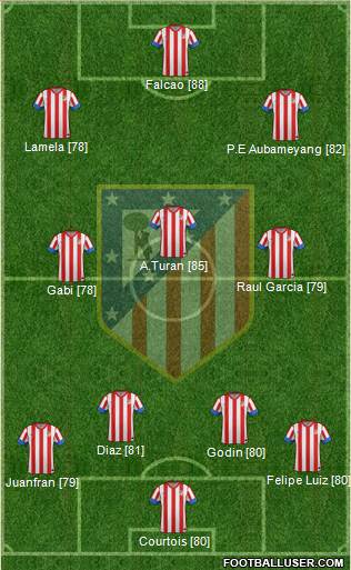 C. Atlético Madrid S.A.D. Formation 2013