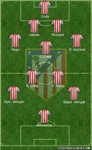 C. Atlético Madrid S.A.D. Formation 2013