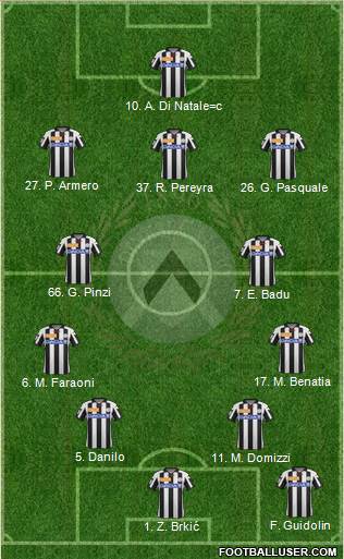 Udinese Formation 2013