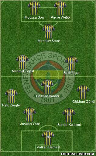Fenerbahçe SK Formation 2013