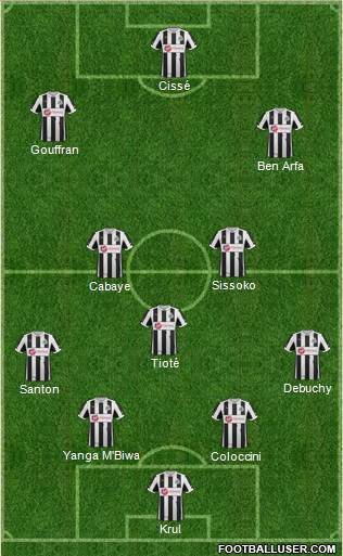 Newcastle United Formation 2013