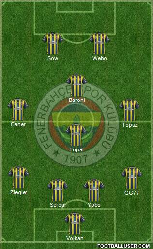 Fenerbahçe SK Formation 2013