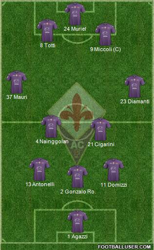 Fiorentina Formation 2013