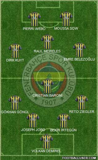 Fenerbahçe SK Formation 2013