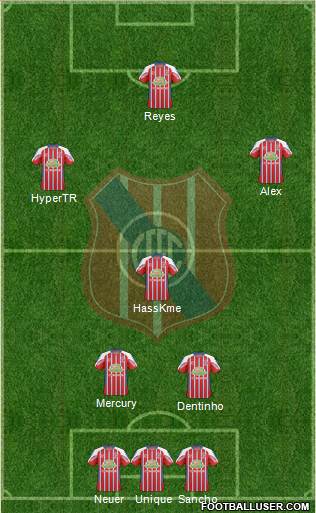 Central Español Fútbol Club 4-4-2 football formation