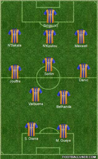 Mansfield Town 3-5-2 football formation