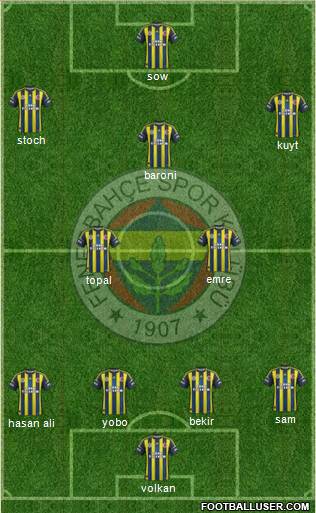 Fenerbahçe SK Formation 2013