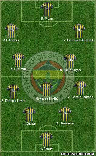 Fenerbahçe SK Formation 2013