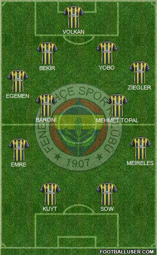 Fenerbahçe SK Formation 2013