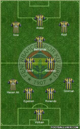 Fenerbahçe SK Formation 2013