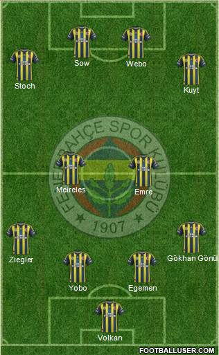 Fenerbahçe SK Formation 2013