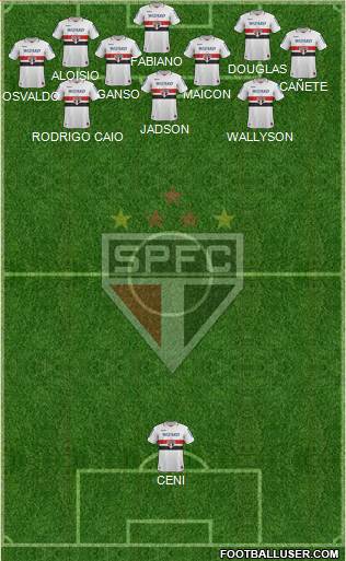 São Paulo FC Formation 2013